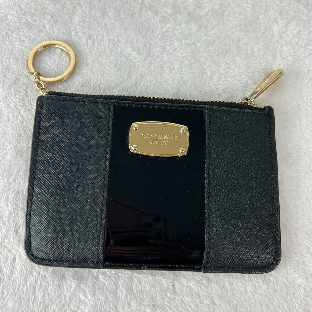 MICHAEL KORS JET SET TRAVEL COIN POUCH ID HOLDER WALLET LIMITED EDITION BLACK